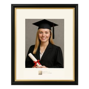Elegant Black Frame with Gold Trim - 10"x8" print plus mount